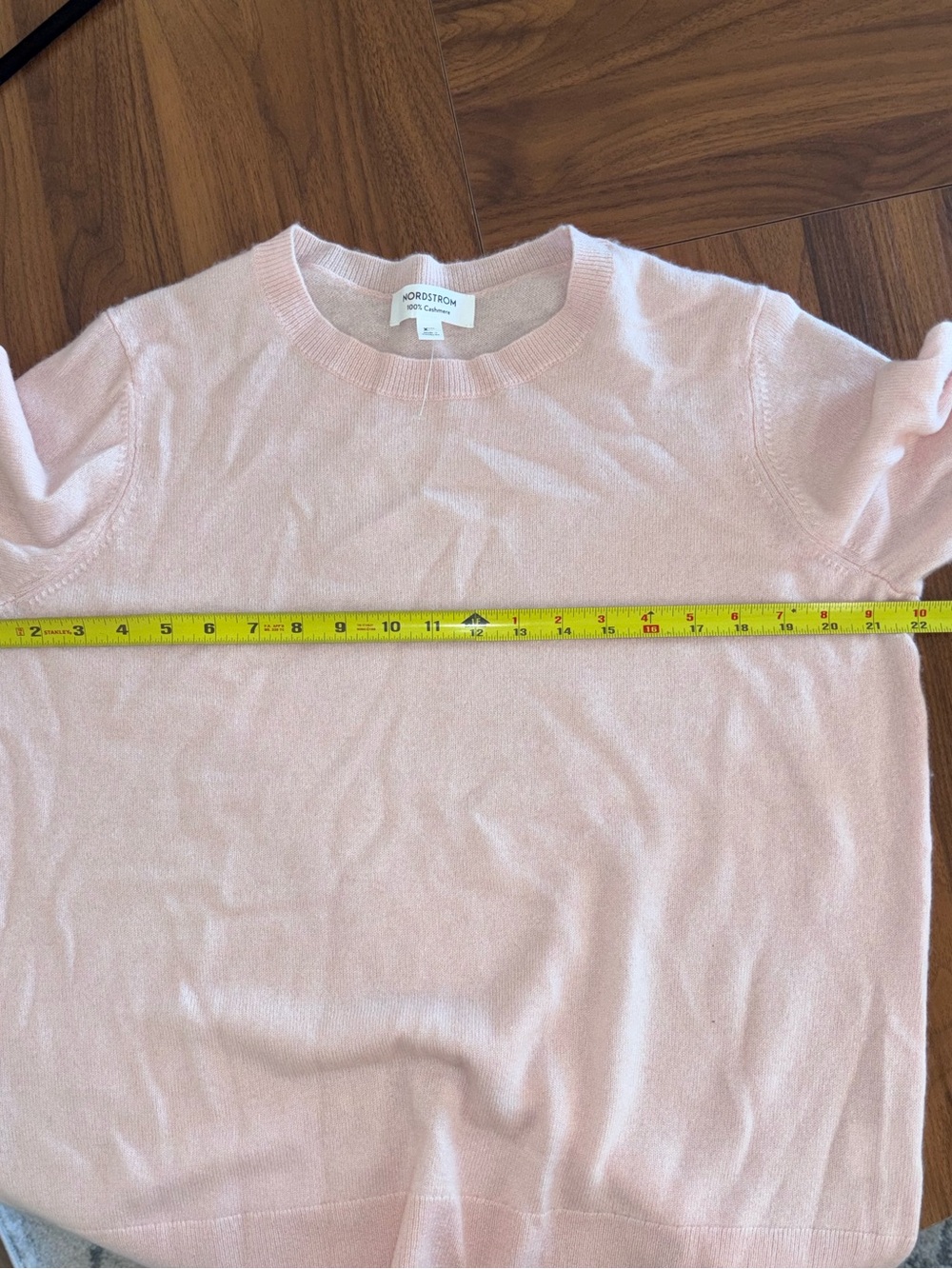 Nordstrom Light Pink 100% Cashmere Crewneck Long Sleeve Sweater Size XXL - Picture 12 of 12